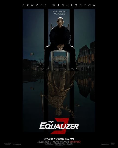 Дензел Вашингтон на постере фильма "Великий уравнитель 3"